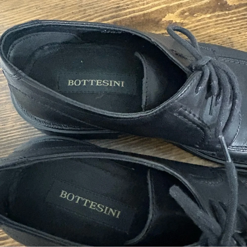 Bottesini Black Square Toed Dress Shoes Size 9‎